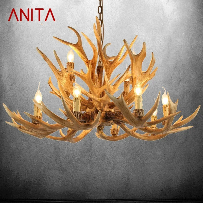 ANITA American Deer Antler Chandelier LED Retro Creative Living Room Restaurant Bedroom Villa Cafe Bar Pendant light
ANITA American Deer Antler Chandelier LED Retro Creative Living Room Restaurant Bedroom Villa Cafe Bar Pendant light