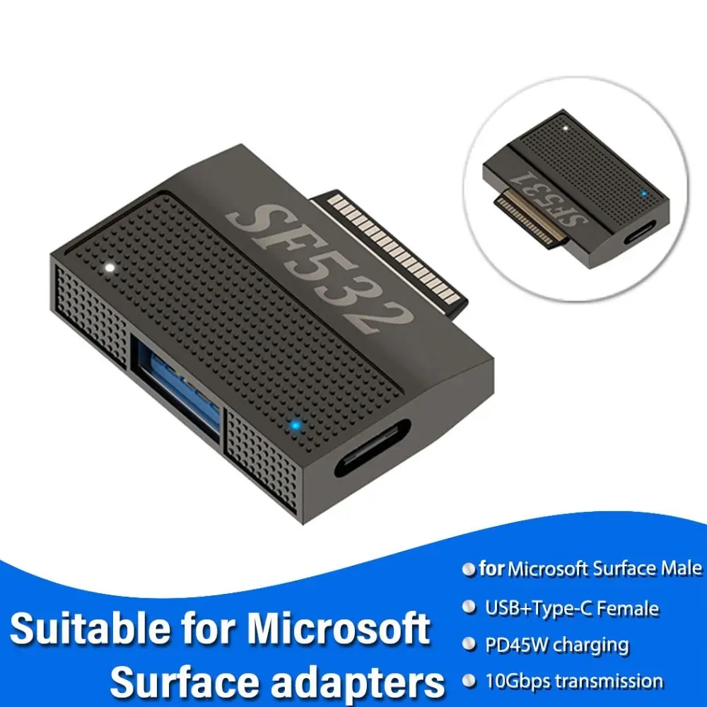 Преобразователь передачи данных Type-C PD45W USB3.1 PD Адаптер для зарядки Магнитный 10 Гбит/с для Microsoft Surface 9/8/7/6/5/4/3 Go Book
Преобразователь передачи данных Type-C PD45W USB3.1 PD Адаптер для зарядки Магнитный 10 Гбит/с для Microsoft Surface 9/8/7/6/5/4/3 Go Book