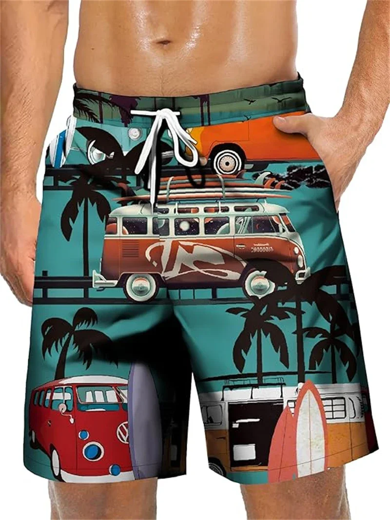 Hawaiian shorts men's loose beach shorts fun bus 3D printing Harajuku street wear loose men's fashion children's swimming underw
Hawaiian shorts men's loose beach shorts fun bus 3D printing Harajuku street wear loose men's fashion children's swimming underw