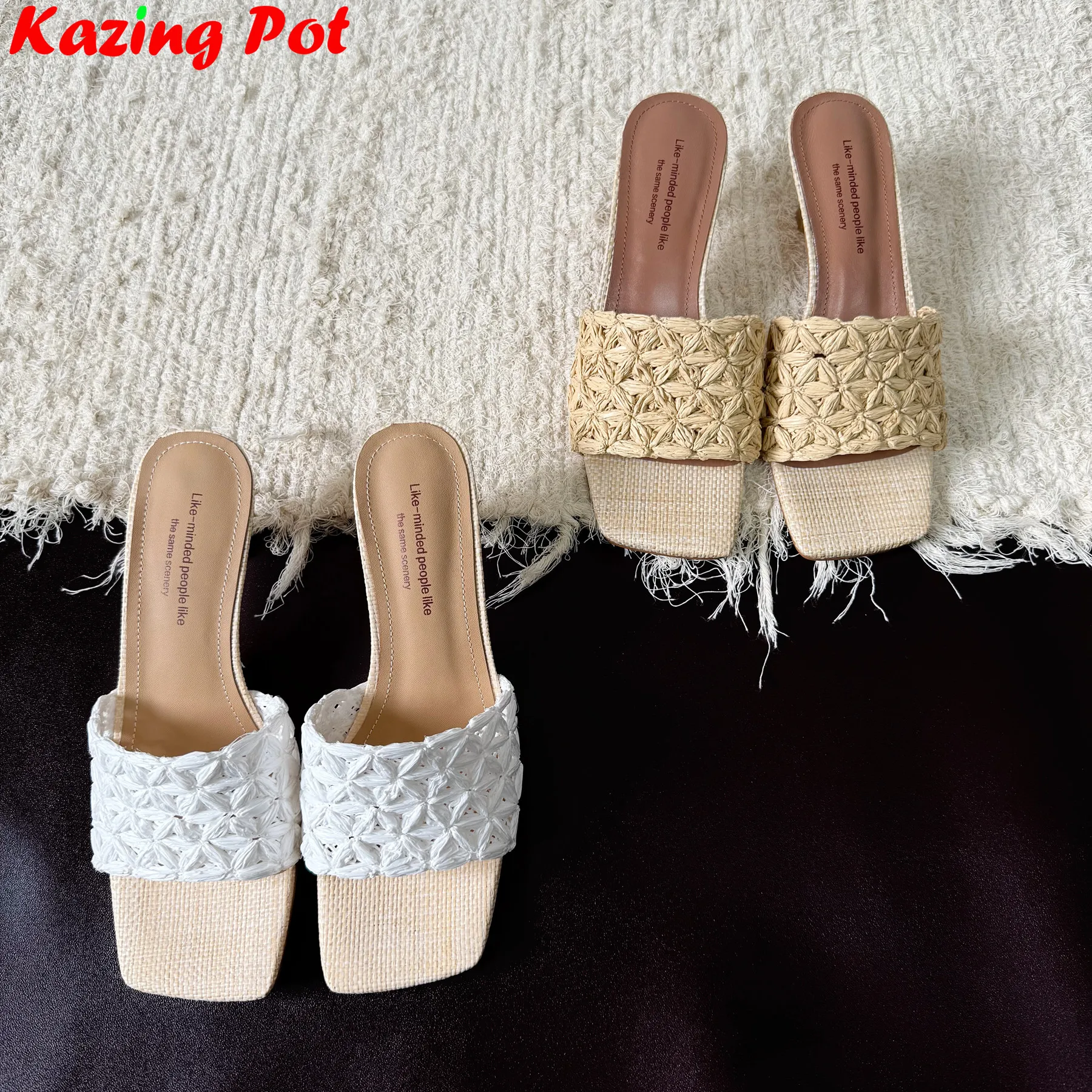 Krazing Pot Flax Peep Toe Mules High Heels Elegant Summer Shoes Fashion Slippers Casual Dating Slingback Modern Women Sandals
Krazing Pot Flax Peep Toe Mules High Heels Elegant Summer Shoes Fashion Slippers Casual Dating Slingback Modern Women Sandals
