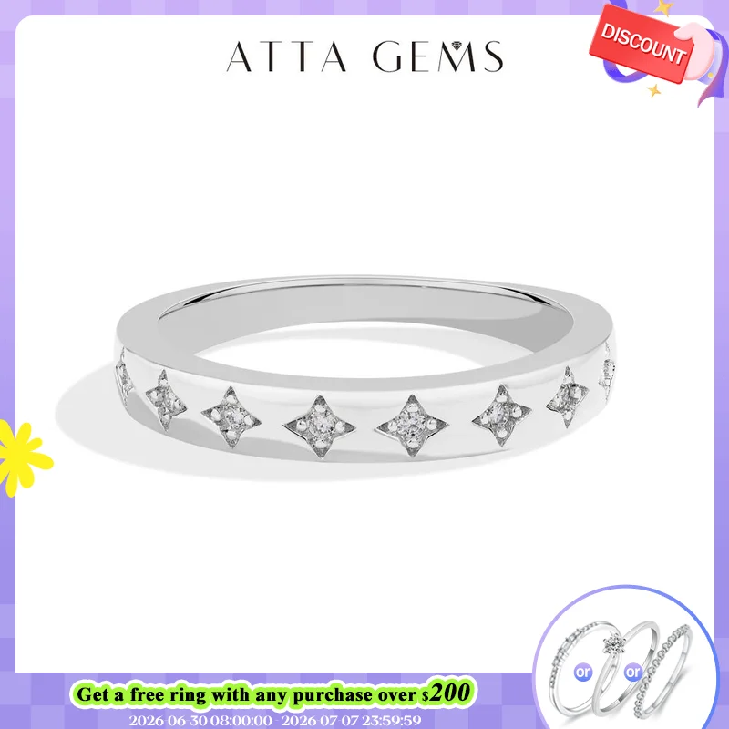 ATTAGEMS Lab Moissanite Diamond Rings for Women Star Wedding Band 925 Silver 18K White Gold Engagement Fine Jewelry Dropshipping
ATTAGEMS Lab Moissanite Diamond Rings for Women Star Wedding Band 925 Silver 18K White Gold Engagement Fine Jewelry Dropshipping