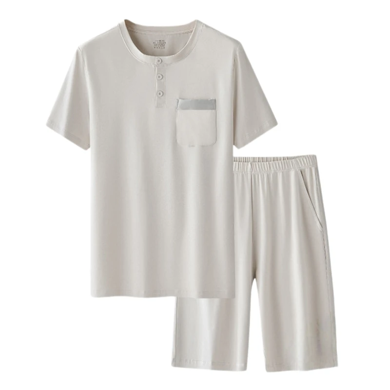 Мужской комплект пижамы из супермягкого хлопка и модала с короткими рукавами, антибактериальная одежда для сна, домашняя одежда для отдыха, удобная дышащая ночная одежда
Мужской комплект пижамы из супермягкого хлопка и модала с короткими рукавами, антибактериальная одежда для сна, домашняя одежда для отдыха, удобная дышащая ночная одежда
