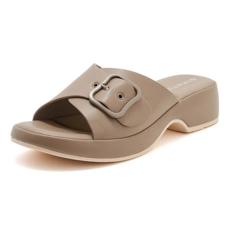 Square Heel Slides Women Open Toe Slip on Shoes Solid Color Buckle Mature Daily Working Outdoor Walking Slipper
Square Heel Slides Women Open Toe Slip on Shoes Solid Color Buckle Mature Daily Working Outdoor Walking Slipper