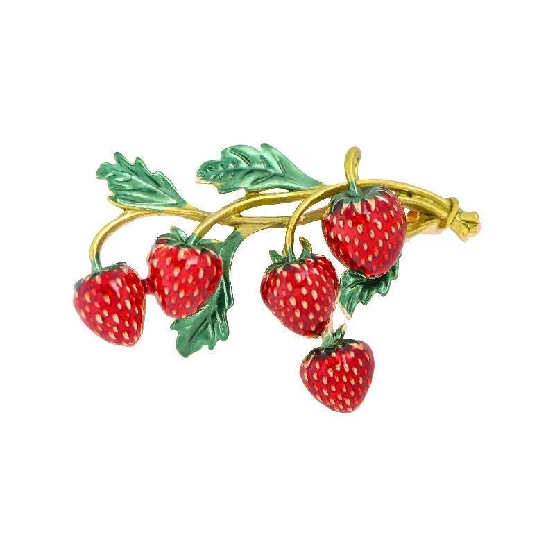 Fashion Brooch Strawberry Brooches for Women Metal Enamel Pin Clothes Pins Sweater Coat Clothing Accessories 25071402
Fashion Brooch Strawberry Brooches for Women Metal Enamel Pin Clothes Pins Sweater Coat Clothing Accessories 25071402
