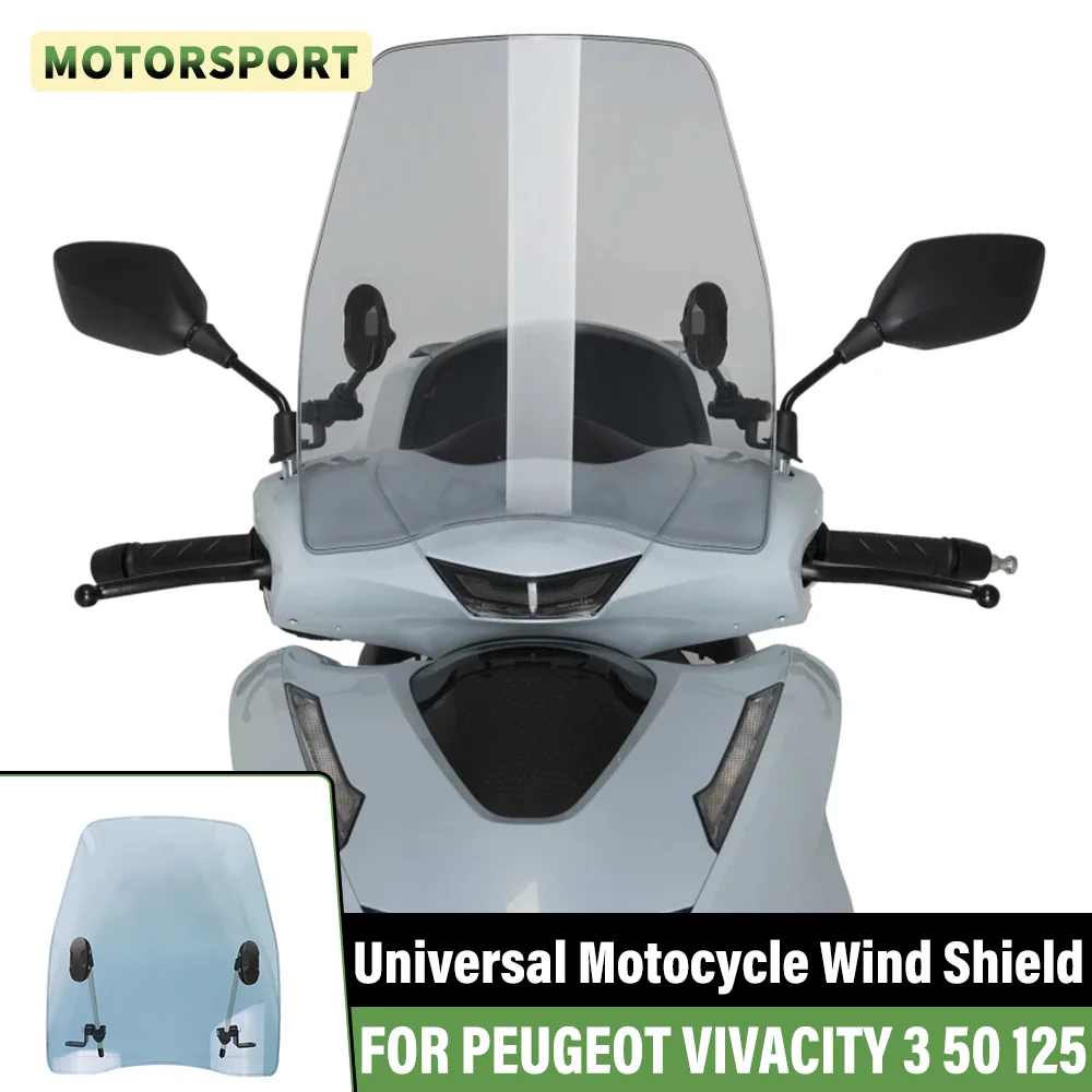 Universal Scooter Windsreen Windshield FOR PEUGEOT VIVACITY 3 50 125 Motocycle Wind Deflector Airflow Wind Screen Viser Visor
Universal Scooter Windsreen Windshield FOR PEUGEOT VIVACITY 3 50 125 Motocycle Wind Deflector Airflow Wind Screen Viser Visor