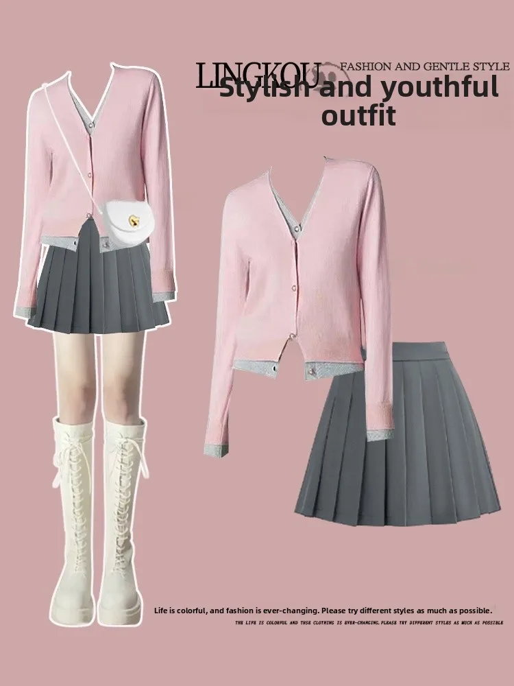 Large Size Autumn Korean Style Set Dress Women's Ageless Knitted Top High Waist Slimming Skirt Two-Piece Ensemble
Large Size Autumn Korean Style Set Dress Women's Ageless Knitted Top High Waist Slimming Skirt Two-Piece Ensemble