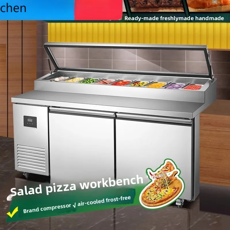 HTT Fresh-keeping Air-cooled Salad Table Fruit Fishing Pizza Refrigerated Workbench Freezer Display Cabinet
HTT Fresh-keeping Air-cooled Salad Table Fruit Fishing Pizza Refrigerated Workbench Freezer Display Cabinet