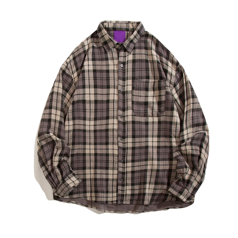 Men's loose vintage plaid long sleeved shirt, summer pure cotton casual fashion sun protection shirt jacket
Men's loose vintage plaid long sleeved shirt, summer pure cotton casual fashion sun protection shirt jacket