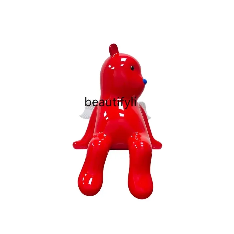 Современная Минималистичная скульптура на заказ, модель торгового центра, пол из ФАП с красным медведем, большие украшения, аксессуары для украшения дома 
Современная Минималистичная скульптура на заказ, модель торгового центра, пол из ФАП с красным медведем, большие украшения, аксессуары для украшения дома