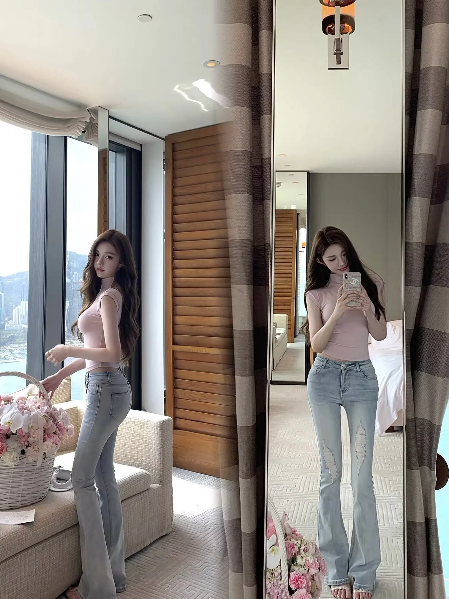 Low Waist Micro Flared Jeans Women's Slim Fit Hole Design Cotton Elastic Denim Spring Season Ladies Fashion Casual Pants
Low Waist Micro Flared Jeans Women's Slim Fit Hole Design Cotton Elastic Denim Spring Season Ladies Fashion Casual Pants