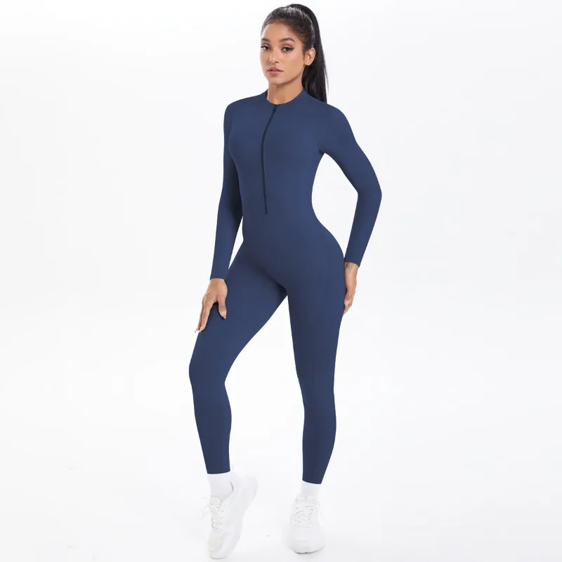 Women's Yoga Bodysuit Half Zip Front Open Back Butt Lift Workout Outfit - Stretchy Fitness Activewear Gym Sports Tight Yoga Suit
Women's Yoga Bodysuit Half Zip Front Open Back Butt Lift Workout Outfit - Stretchy Fitness Activewear Gym Sports Tight Yoga Suit