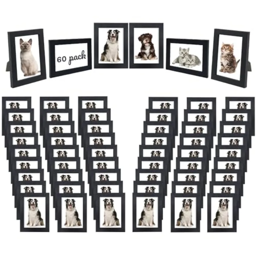 Set of 60 Picture Frame Bulk Photo Frames Wall Mounting Simple Photo Frames Picture Frames for Wall or Tabletop 5x7 Black
Set of 60 Picture Frame Bulk Photo Frames Wall Mounting Simple Photo Frames Picture Frames for Wall or Tabletop 5x7 Black