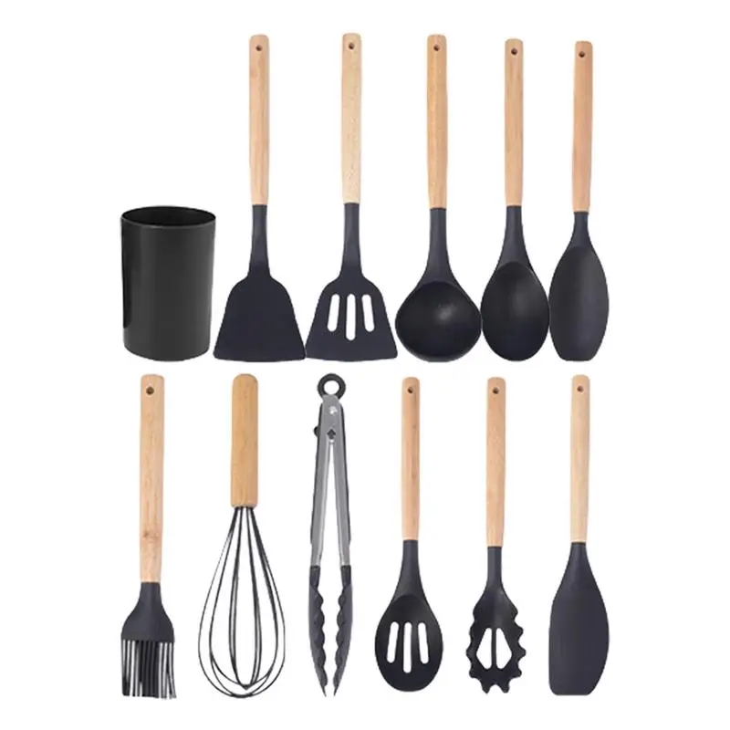 Spatula Sets Non-stick Silicone Cooking Utensils With Holder Set Of 12 Multifunctional Cookware Supplies Serving Accessories For
Spatula Sets Non-stick Silicone Cooking Utensils With Holder Set Of 12 Multifunctional Cookware Supplies Serving Accessories For