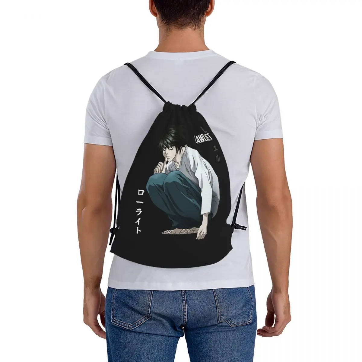 Death Note Lawlet Note Anime Backpacks Fashion Drawstring Bundle Pocket Sports Bag Book Bags for Travel School
Death Note Lawlet Note Anime Backpacks Fashion Drawstring Bundle Pocket Sports Bag Book Bags for Travel School