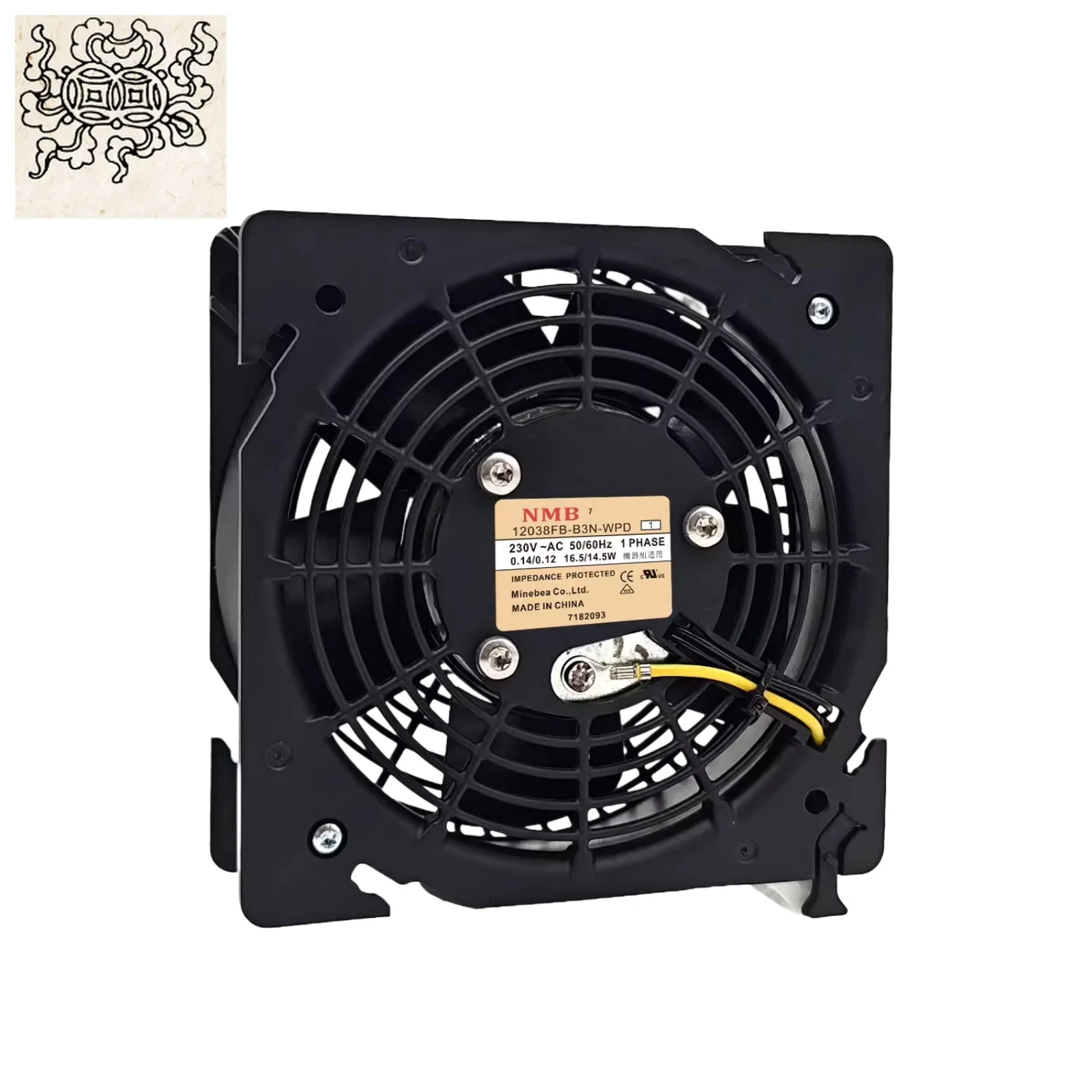 Jinlingge for NMB 12038FB-B3N-WPD 120x120x38mm 230V 16.5W 2800RPM Industrial Axial Cooling Fan High Airflow 
Jinlingge for NMB 12038FB-B3N-WPD 120x120x38mm 230V 16.5W 2800RPM Industrial Axial Cooling Fan High Airflow