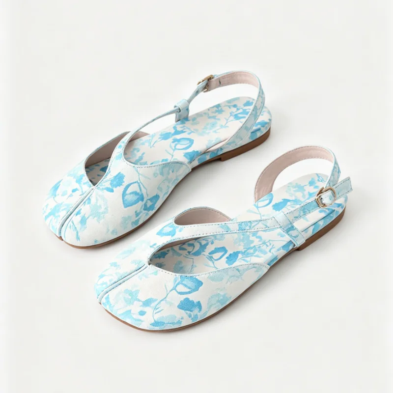 Women's Split Toe Flats French Floral Print Slingback Sandals Summer Casual Breathable Mary Janes Zapatos Mujer
Women's Split Toe Flats French Floral Print Slingback Sandals Summer Casual Breathable Mary Janes Zapatos Mujer