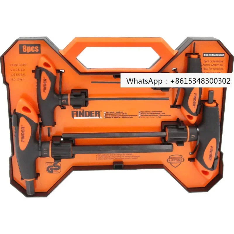 Discoverer Hardware Hand Tool 8pc Multi Specification Orange Black Dual Color T-shaped Allen Wrench Multifunctional Wrench
Discoverer Hardware Hand Tool 8pc Multi Specification Orange Black Dual Color T-shaped Allen Wrench Multifunctional Wrench