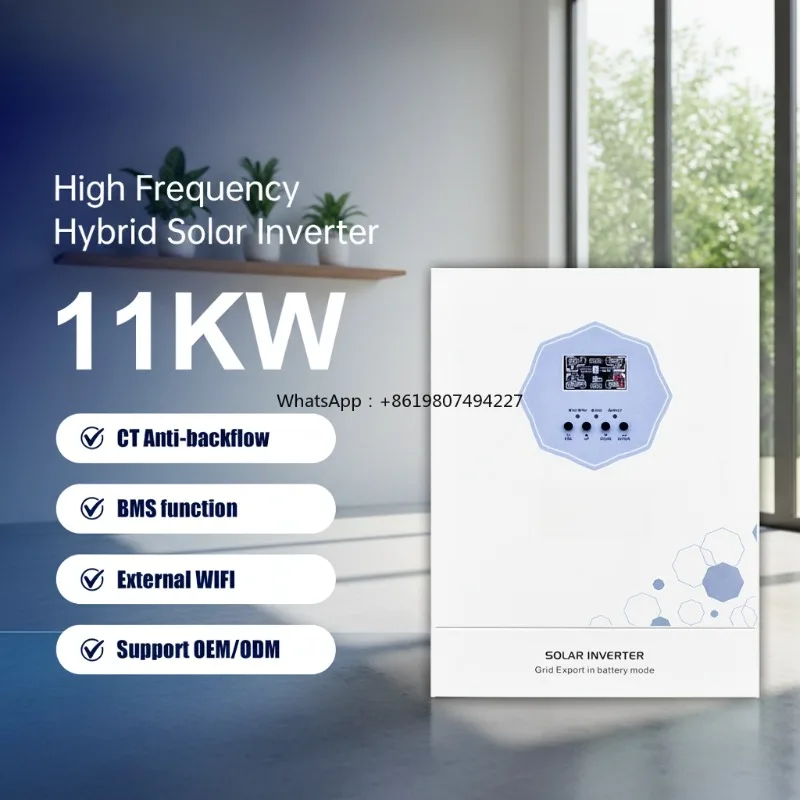 48V 11KW High Frequency Hybrid Solar Inverter 11000W 220/230/240VAC Pure Sine Wave Output
48V 11KW High Frequency Hybrid Solar Inverter 11000W 220/230/240VAC Pure Sine Wave Output