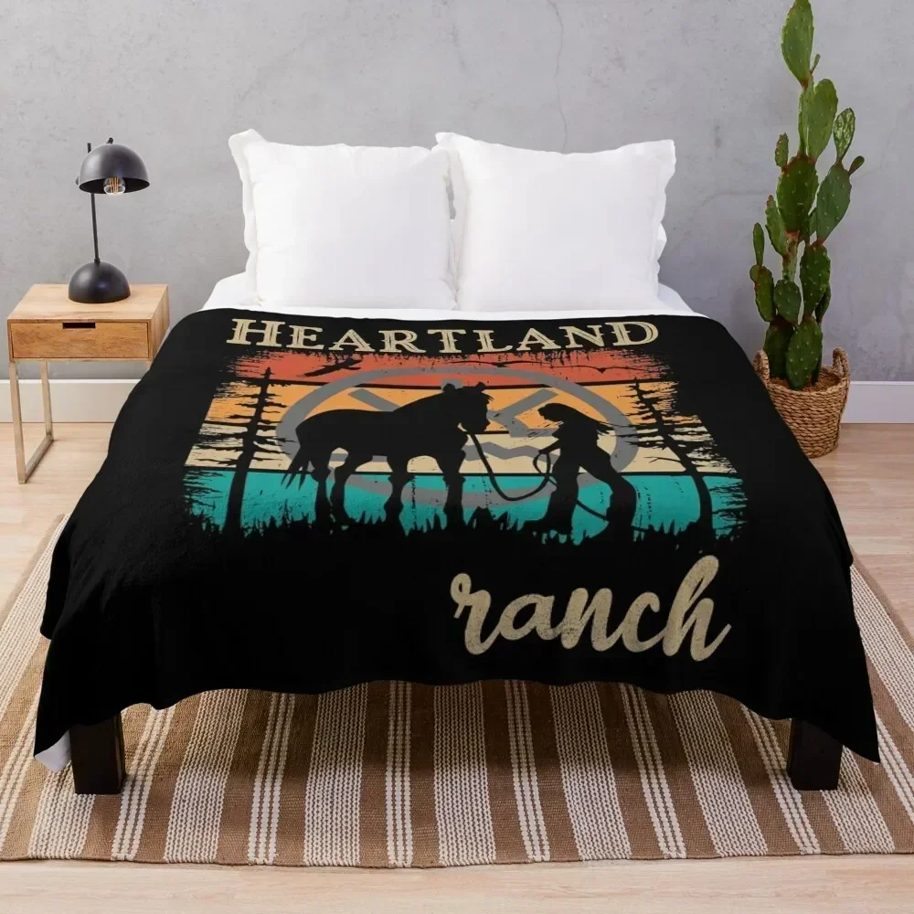 Heartland, Heartland Ranch , Horse Lover, Sunset heartland, Heartland Retro Vintage, Ranch Lover, Horse Owner Throw Blanket 
Heartland, Heartland Ranch , Horse Lover, Sunset heartland, Heartland Retro Vintage, Ranch Lover, Horse Owner Throw Blanket