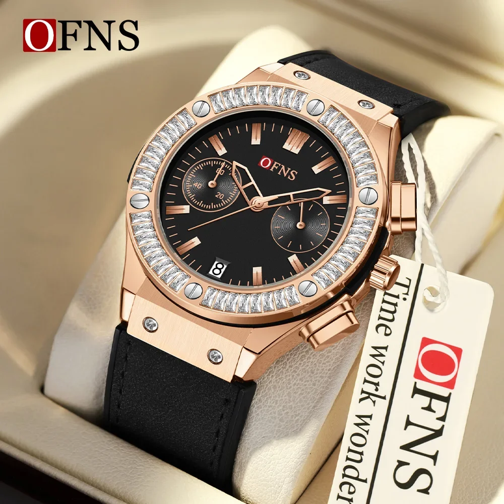 OFNS 1530, модные деловые женские кварцевые часы, водостойкий календарь, ночник, женские кварцевые часы с хронографом
OFNS 1530, модные деловые женские кварцевые часы, водостойкий календарь, ночник, женские кварцевые часы с хронографом