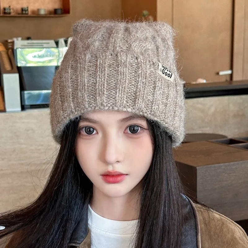 Cat Ears Beanie Hat for Women Winter Warm Knitted Wool Cap Solid Color Female Crochet Hats Girls Skullcap
Cat Ears Beanie Hat for Women Winter Warm Knitted Wool Cap Solid Color Female Crochet Hats Girls Skullcap