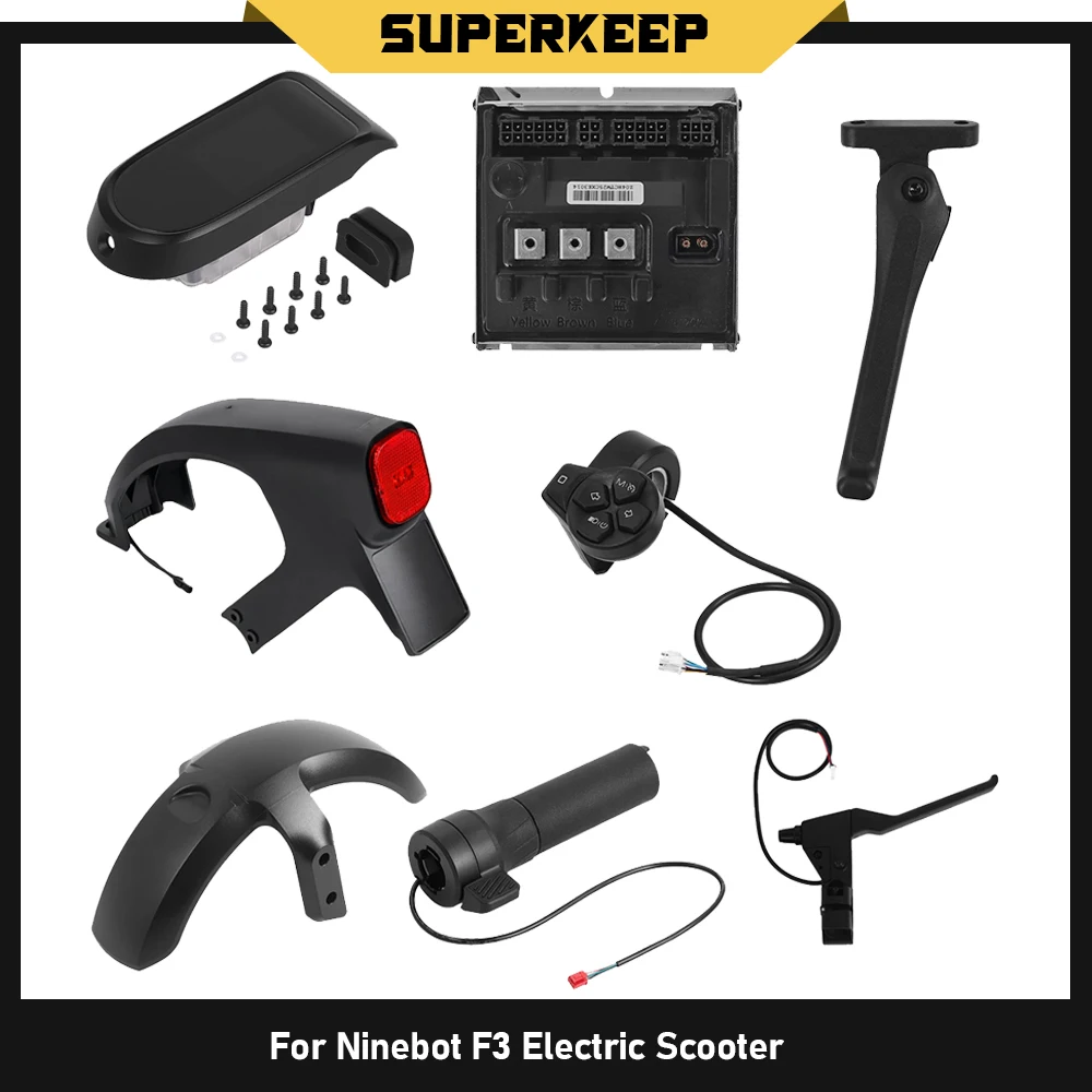 Для электросамоката Segway Ninebot F3: контроллер поворотного дросселя, приборная панель, накладки на переднее и заднее крыло, ручка тормоза, подножка, запчасти
Для электросамоката Segway Ninebot F3: контроллер поворотного дросселя, приборная панель, накладки на переднее и заднее крыло, ручка тормоза, подножка, запчасти