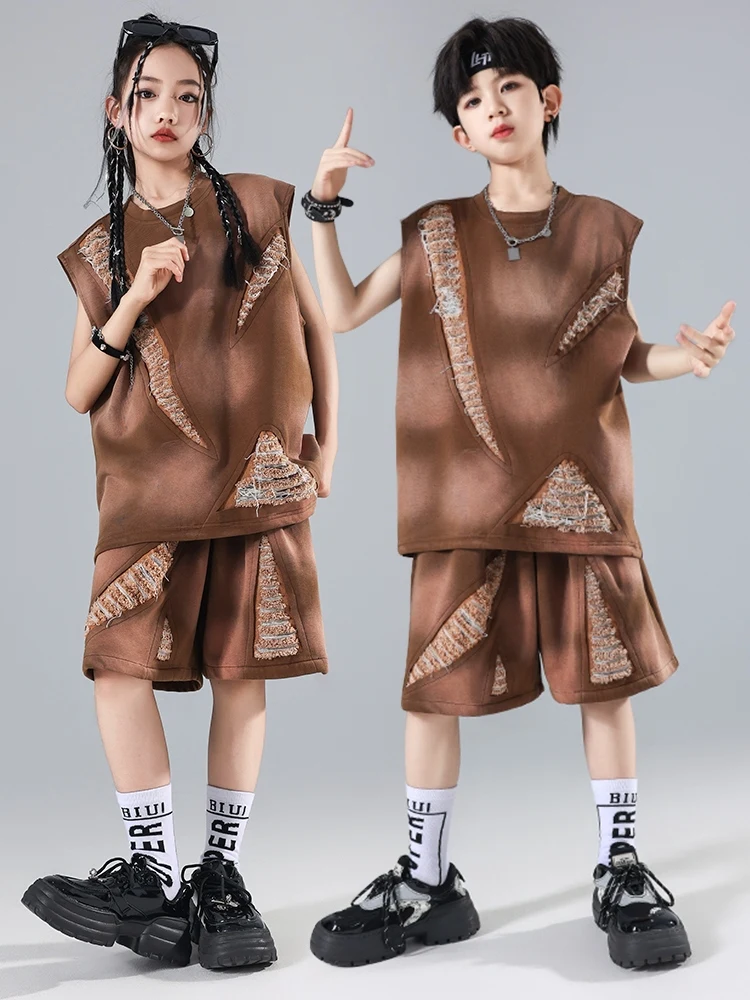 Kids Street Dance Clothing Hip Hop Loose Vest Shorts Summer Boys Suit Girls Jazz Modern Dance Performance Outfits Rave BL13213
Kids Street Dance Clothing Hip Hop Loose Vest Shorts Summer Boys Suit Girls Jazz Modern Dance Performance Outfits Rave BL13213