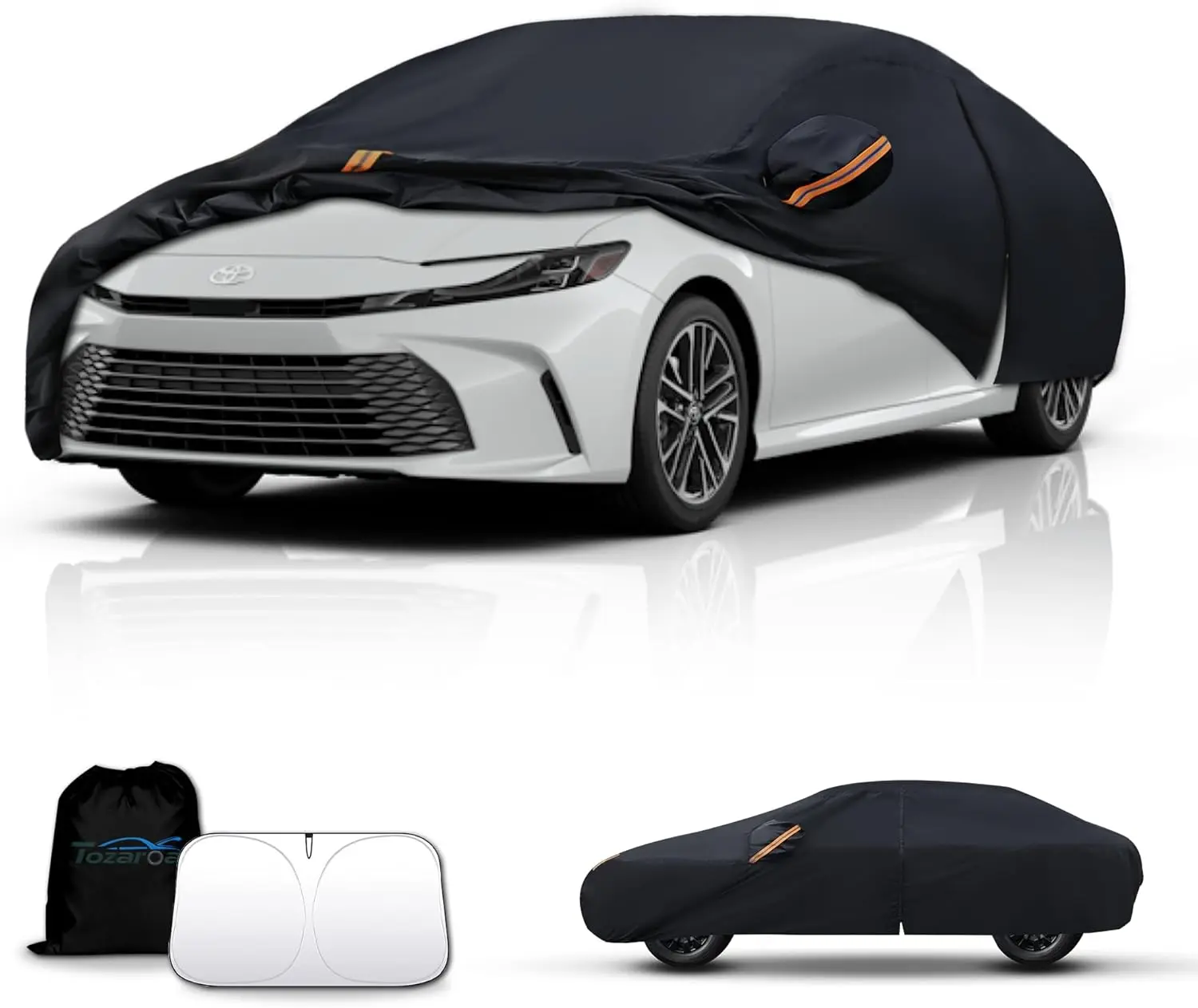 Waterproof All-Weather Heavy-Duty Car Cover for Sedan 186-193 inch with Sun Visor, Zippered Bag
Waterproof All-Weather Heavy-Duty Car Cover for Sedan 186-193 inch with Sun Visor, Zippered Bag