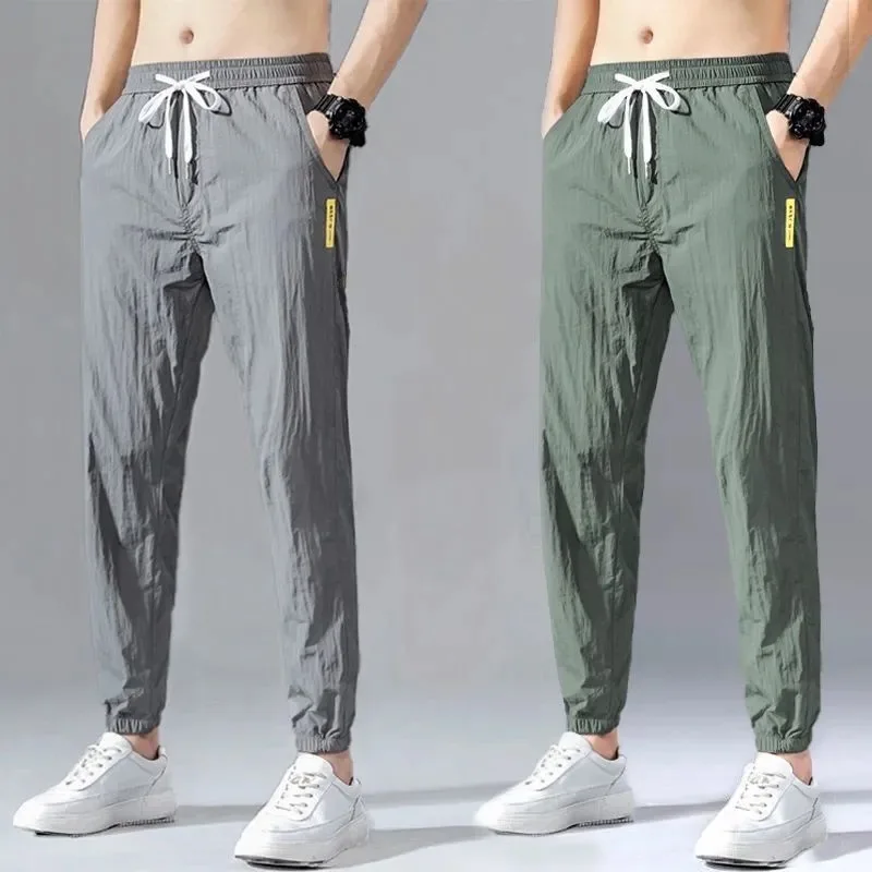 Ultra-Thin Summer Ice-Silk Men's Casual Pants Loose Nine-Point Sports Loose Fit Qui-Dry Small-Cut Polyester Fiber Youth Act...
Ultra-Thin Summer Ice-Silk Men's Casual Pants Loose Nine-Point Sports Loose Fit Qui-Dry Small-Cut Polyester Fiber Youth Act...