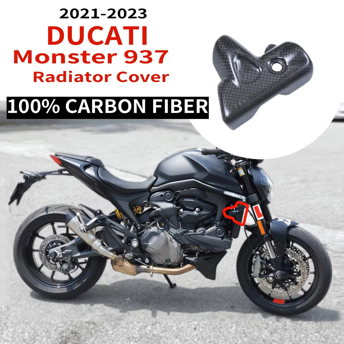 For DUCATI monster 937 2021-2023 Radiator Cover 100% Carbon Fiber modified motorcycle accessories fairing
For DUCATI monster 937 2021-2023 Radiator Cover 100% Carbon Fiber modified motorcycle accessories fairing