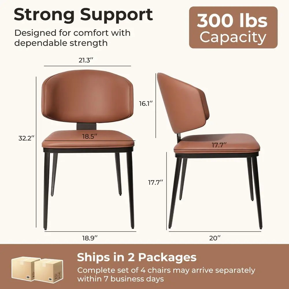 Chairs Set of 4, Modern Armless Faux Leather Kitchen Chairs with Curved Back, Easy to Assemble amp Clean for Dining Rooms, Cafe
Chairs Set of 4, Modern Armless Faux Leather Kitchen Chairs with Curved Back, Easy to Assemble amp Clean for Dining Rooms, Cafe