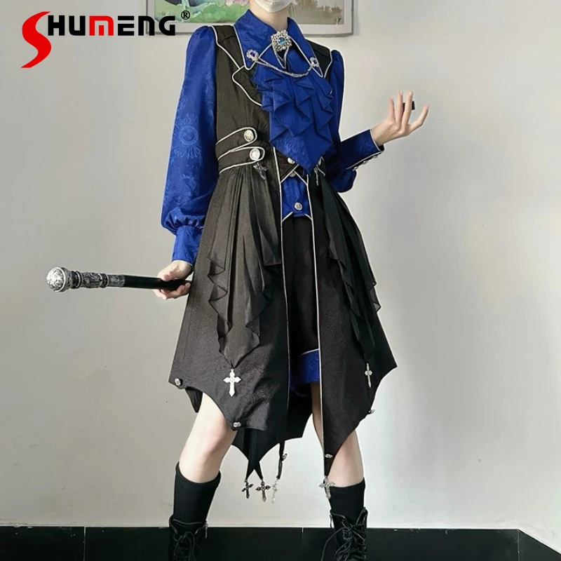 Original Gothic Sweet Cool Lolita Short Set New Spring Summer Prince Cosplay Clothes Long Sleeve Shirt Vest Shorts 3-piece Set
Original Gothic Sweet Cool Lolita Short Set New Spring Summer Prince Cosplay Clothes Long Sleeve Shirt Vest Shorts 3-piece Set
