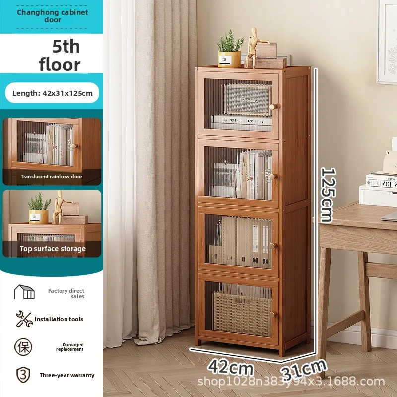 Firm Bookcase Living Room Study Against The Wall With Door Dust Locker Household Bamboo Multi-layer Floor Bookshelf
Firm Bookcase Living Room Study Against The Wall With Door Dust Locker Household Bamboo Multi-layer Floor Bookshelf
