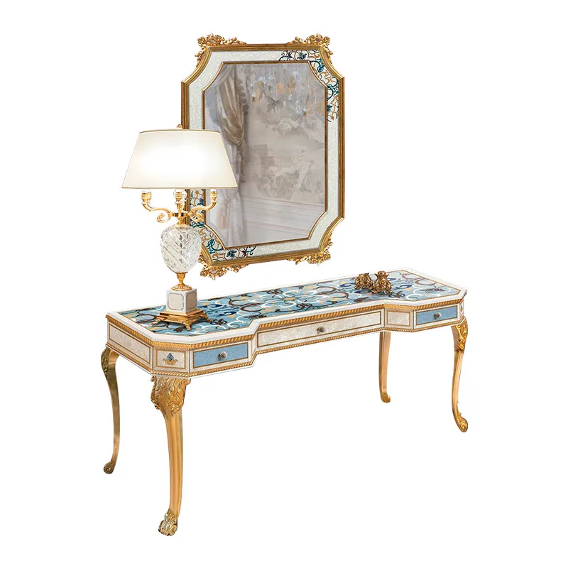 Shell Parquet Dressing Table Carved Dressing Table Makeup Mirror Villa Furniture Dressing Table
Shell Parquet Dressing Table Carved Dressing Table Makeup Mirror Villa Furniture Dressing Table
