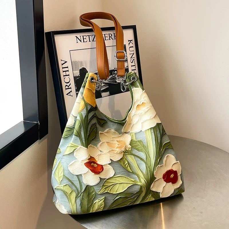 Advanced Oil Painting Flower Bag for Women's Autumn Leisure Commuting Large Capacity Single Shoulder Crossbody Tote Bag
Advanced Oil Painting Flower Bag for Women's Autumn Leisure Commuting Large Capacity Single Shoulder Crossbody Tote Bag