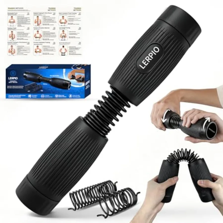 Forearm and Wrist Strength Trainer, Adjustable Resistance Forearm Exerciser with Interchangeable Springs Design, Beginner to Ad
Forearm and Wrist Strength Trainer, Adjustable Resistance Forearm Exerciser with Interchangeable Springs Design, Beginner to Ad