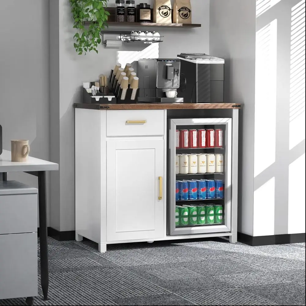 White Mini Ridge Space-Saving Bar Cabinet for Liquor and Wine, Ideal for Dorms, Kitchens, and Offices, 39.4 W x 20.9 D
White Mini Ridge Space-Saving Bar Cabinet for Liquor and Wine, Ideal for Dorms, Kitchens, and Offices, 39.4 W x 20.9 D
