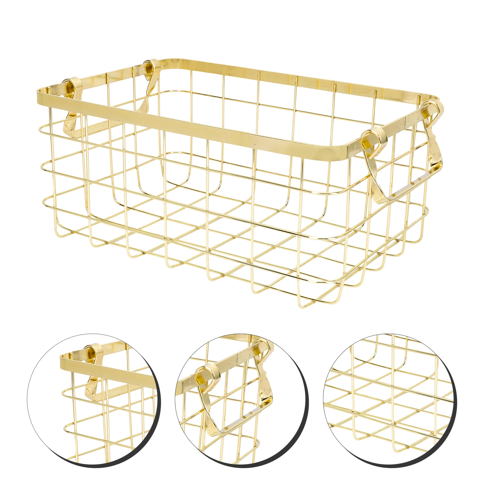 1 Piece Storage Basket Golden 28.5X22X14CM Lightweight Iron- Handle Home Hotel Fruits Snacks Wire Nordic Style
1 Piece Storage Basket Golden 28.5X22X14CM Lightweight Iron- Handle Home Hotel Fruits Snacks Wire Nordic Style