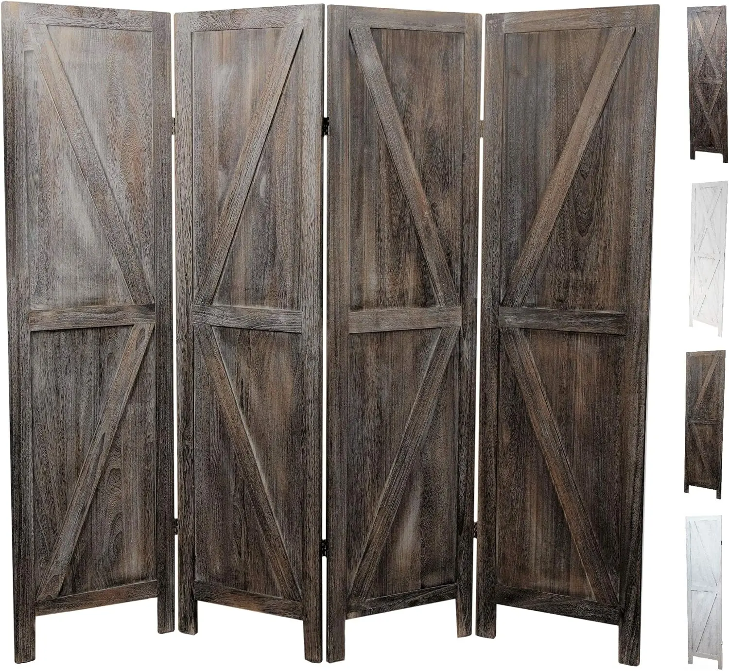 Premium Home 4-Panel Room Divider – Rustic Brown Barn Door, K Pattern Folding Privacy Screen, Partition Wall
Premium Home 4-Panel Room Divider – Rustic Brown Barn Door, K Pattern Folding Privacy Screen, Partition Wall