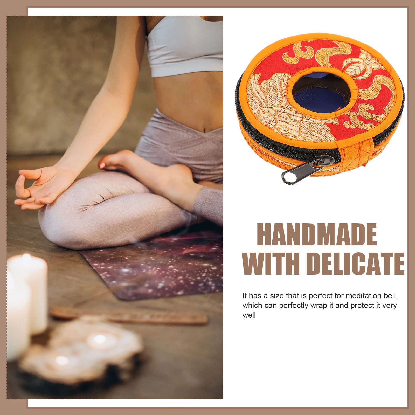 Nepal Style Meditation Case Durable Premium Handmade Bell Container Temple Bell Bag Perfect Size Secure Case
Nepal Style Meditation Case Durable Premium Handmade Bell Container Temple Bell Bag Perfect Size Secure Case