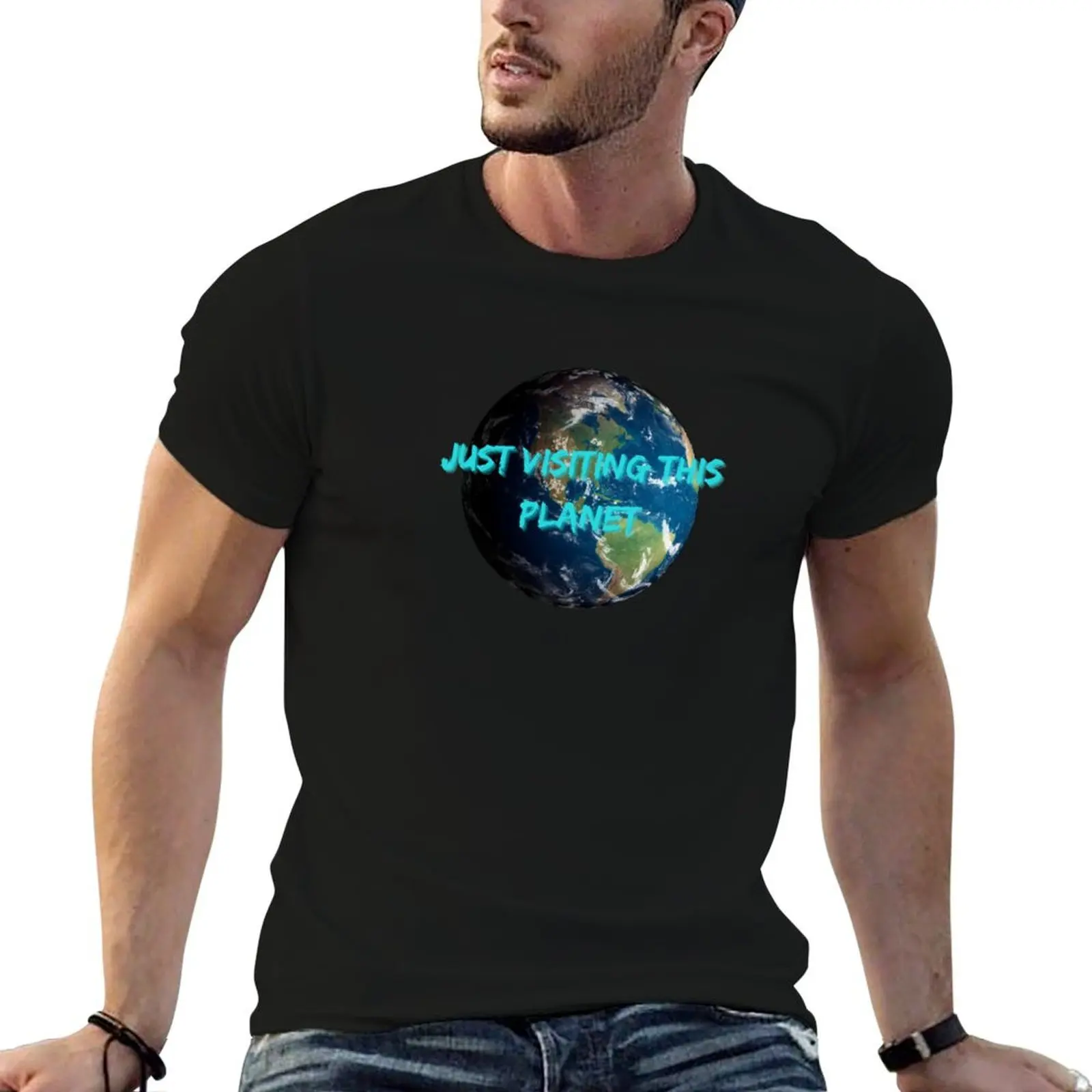Just Visiting This Planet T-Shirt cotton graphic tees blue archive men clothings
Just Visiting This Planet T-Shirt cotton graphic tees blue archive men clothings