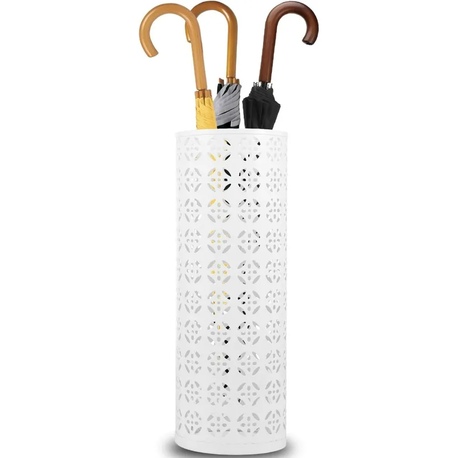 Отдельно стоящая круглая металлическая подставка для зонтов для прихожей с водонепроницаемым дизайном, идеально подходящая для хранения зонтов в помещении и тростей.
Отдельно стоящая круглая металлическая подставка для зонтов для прихожей с водонепроницаемым дизайном, идеально подходящая для хранения зонтов в помещении и тростей.