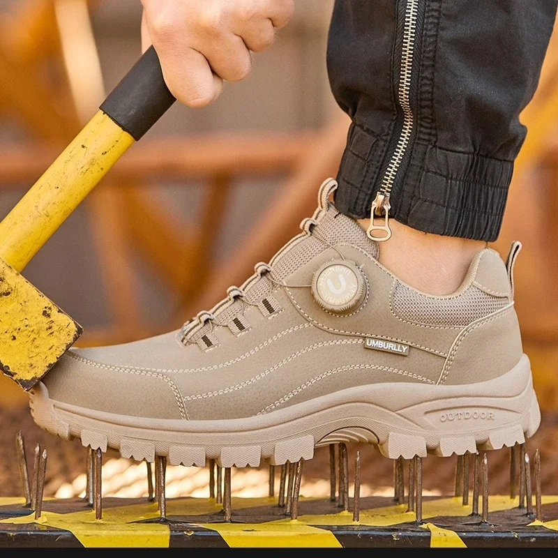 Rotating Button Protective Boots Men Safety Shoes Anti-Crush Work Boots Anti-Puncture Anti-Smashing Men Shoes Non-slip Boots
Rotating Button Protective Boots Men Safety Shoes Anti-Crush Work Boots Anti-Puncture Anti-Smashing Men Shoes Non-slip Boots