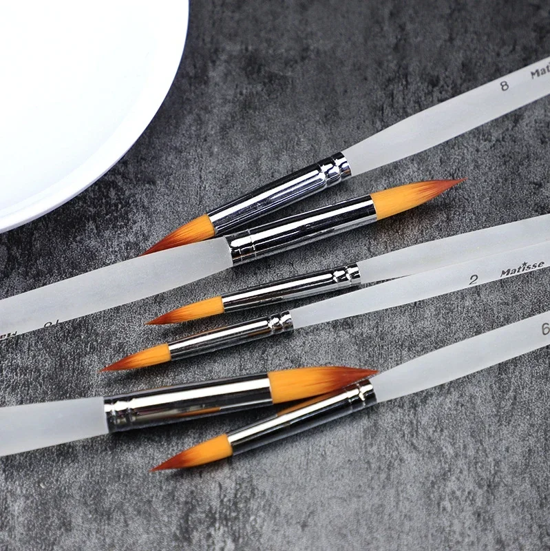 6 Pieces Nylon hair oil painting brush Line drawing pen water color gouache Steel Pipe short Organic rod Pen set art supplies
6 Pieces Nylon hair oil painting brush Line drawing pen water color gouache Steel Pipe short Organic rod Pen set art supplies