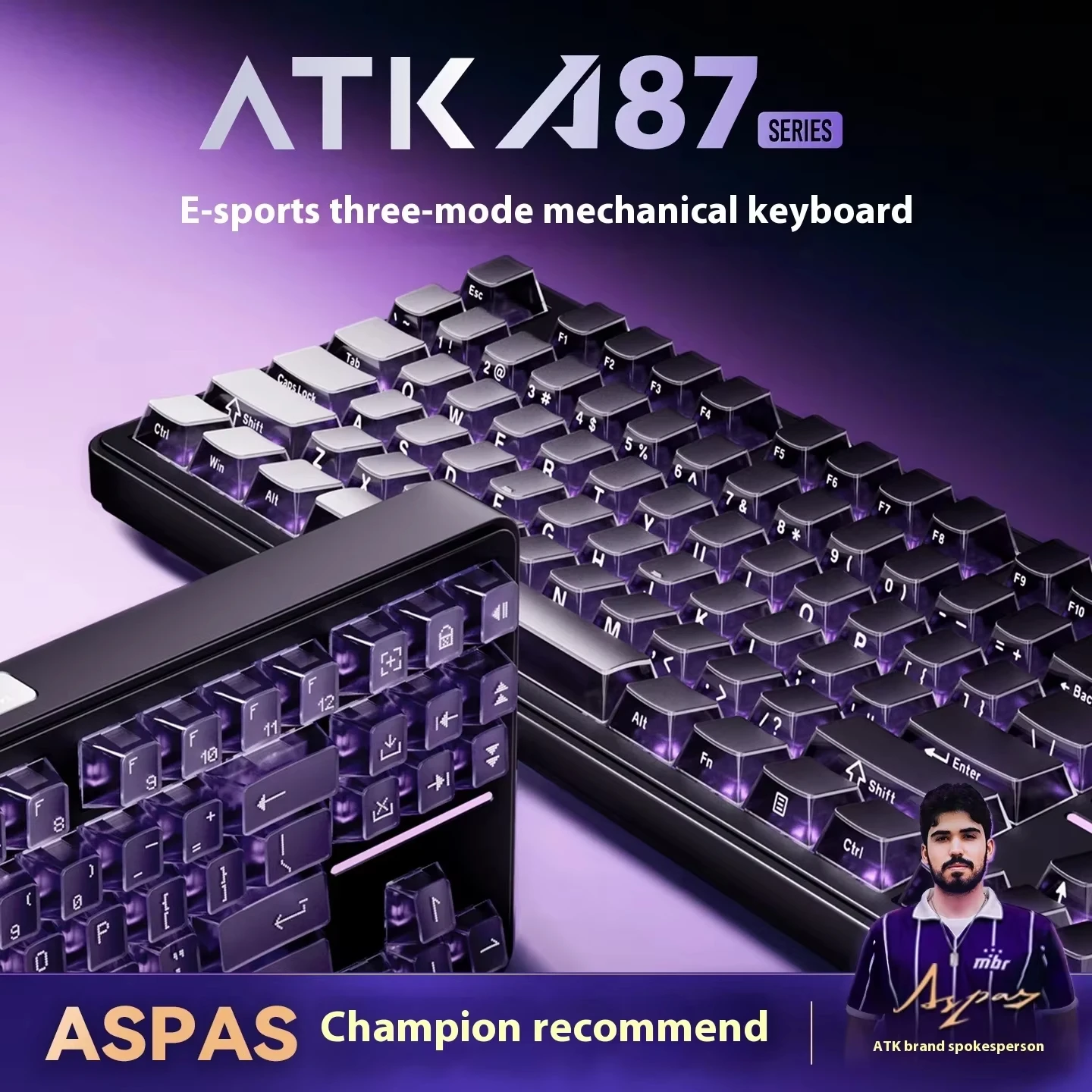 ATK A87 Pro Беспроводная механическая клавиатура 12000 мАч BT 2,4G 1MS с задержкой Пользовательская игровая клавиатура для киберспорта RGB 87 клавиш с возможностью горячей замены 2025 Hot
ATK A87 Pro Беспроводная механическая клавиатура 12000 мАч BT 2,4G 1MS с задержкой Пользовательская игровая клавиатура для киберспорта RGB 87 клавиш с возможностью горячей замены 2025 Hot
