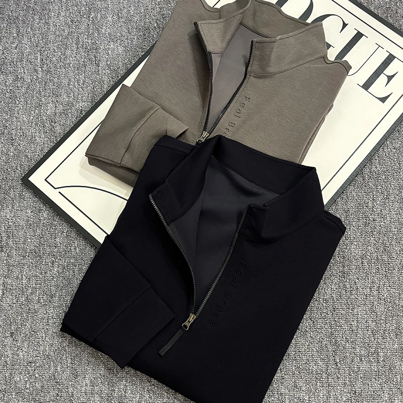 Warmth 3D down Woolen Zipper Hoodie Jaet Men's Stand Collar Base irt Spring Modern Sle Straight Cut Youth Faion
Warmth 3D down Woolen Zipper Hoodie Jaet Men's Stand Collar Base irt Spring Modern Sle Straight Cut Youth Faion