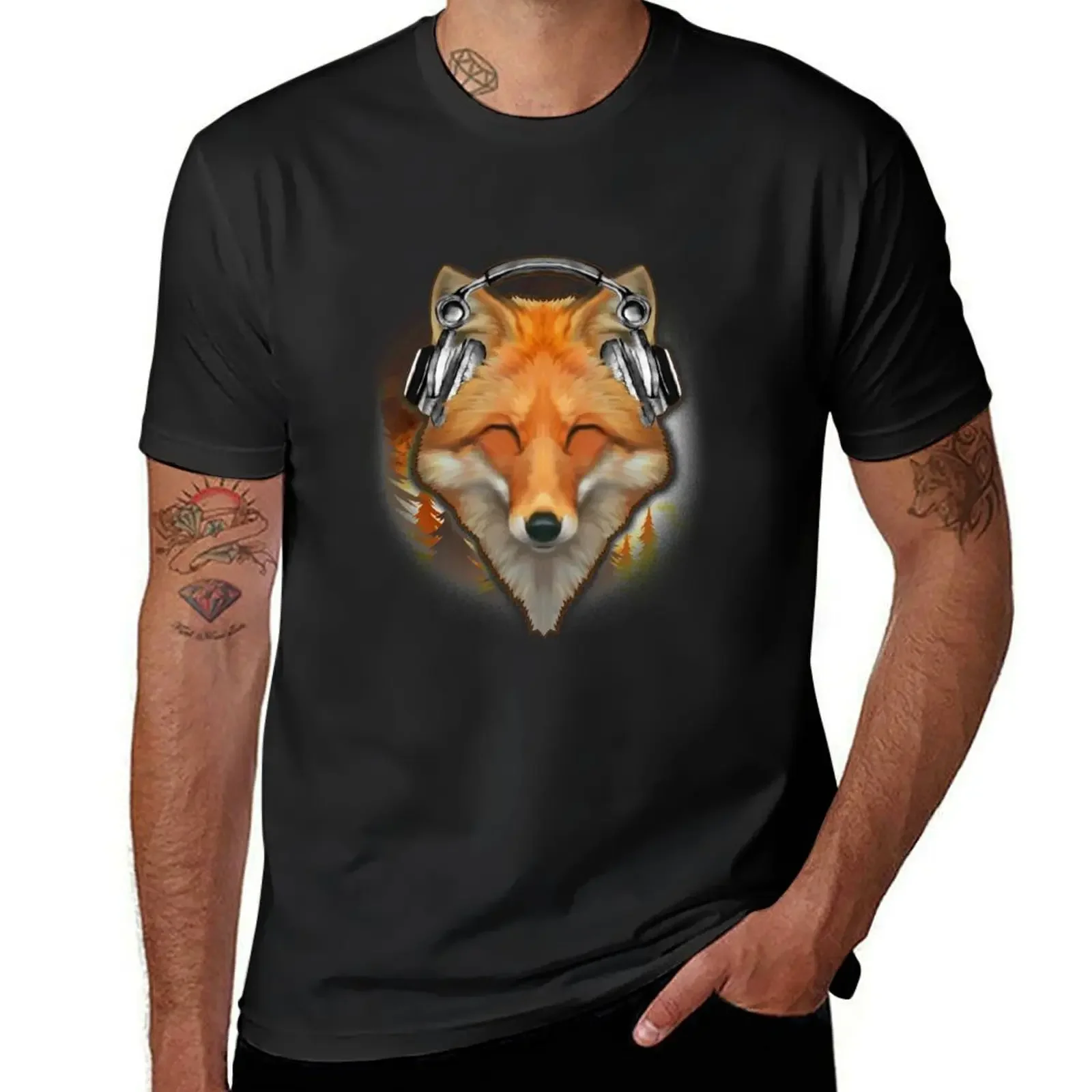 Fox With Headphones Listening To Music T-Shirt plus size clothes graphic t shirts anime shirts men
Fox With Headphones Listening To Music T-Shirt plus size clothes graphic t shirts anime shirts men