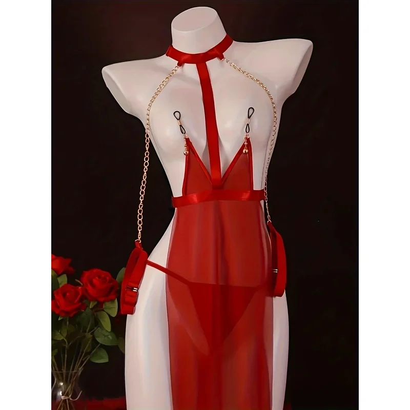 Порно сексуальный красный комплект нижнего белья, женское боди из прозрачной сетки с золотыми бретелями-цепочками, романтическая ночная рубашка, экзотические куклы-бебидоллы
Порно сексуальный красный комплект нижнего белья, женское боди из прозрачной сетки с золотыми бретелями-цепочками, романтическая ночная рубашка, экзотические куклы-бебидоллы