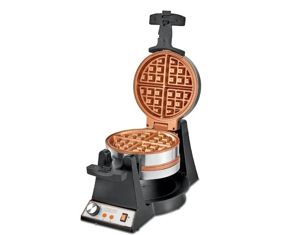 tt Double Rotating Belgian Waffle Maker, Keto Chaffles Iron with Nonstick PFOA Free Copper Plates
tt Double Rotating Belgian Waffle Maker, Keto Chaffles Iron with Nonstick PFOA Free Copper Plates