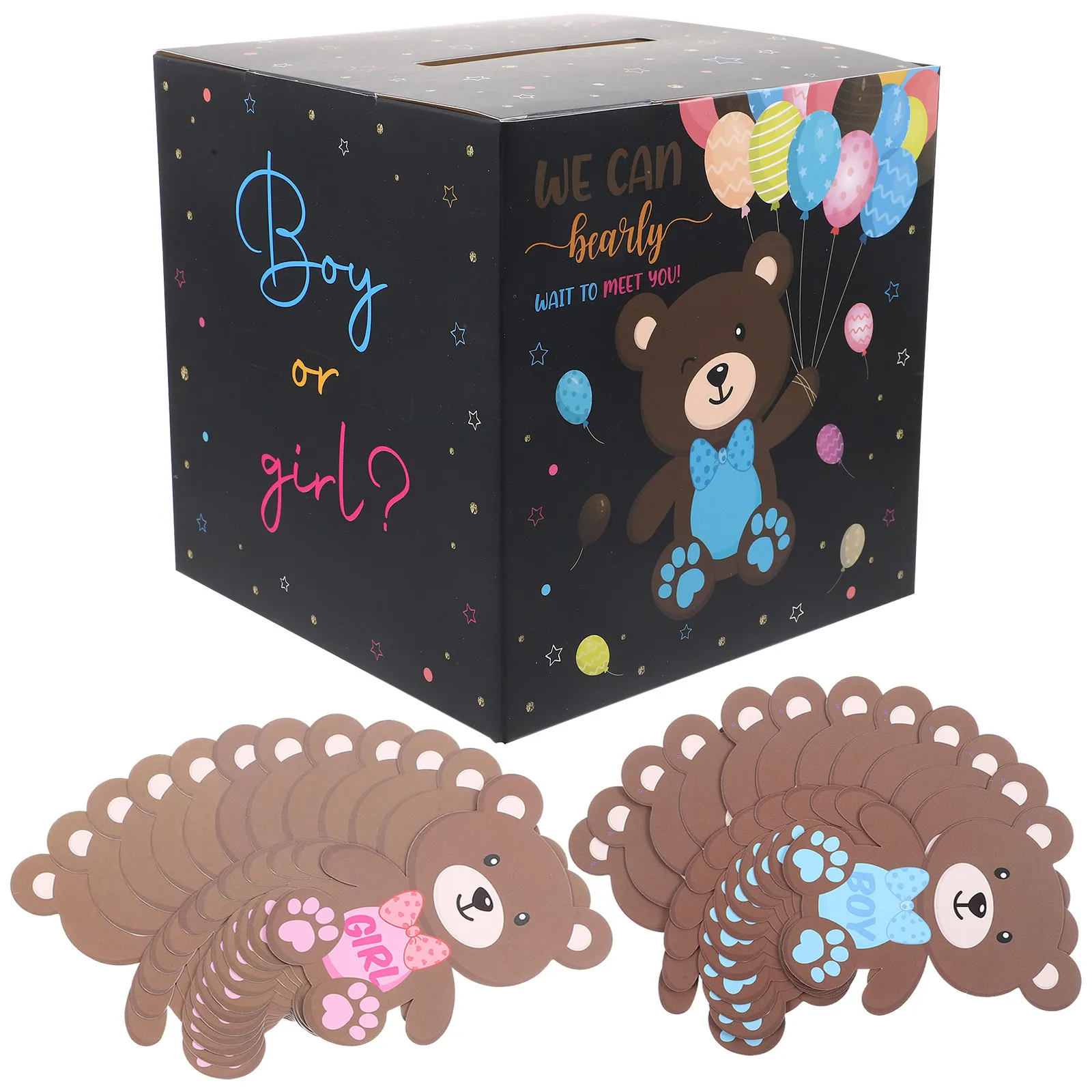 Gender Game Card Voting Box Paper Box For Birthday Black Paper Boxes for Shower Birthday Party DIY Decor Kit
Gender Game Card Voting Box Paper Box For Birthday Black Paper Boxes for Shower Birthday Party DIY Decor Kit